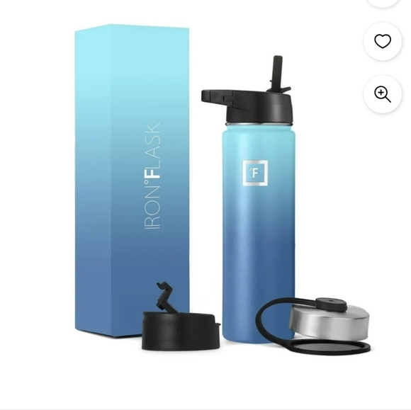 Iron flask Gradiant Vlue thermos 22 ounce w/straw - Picture 1 of 8
